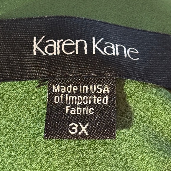 Karen Kane Green Bracelet Sleeve Asymmetric Top Women's Size 3X - Picture 5 of 7